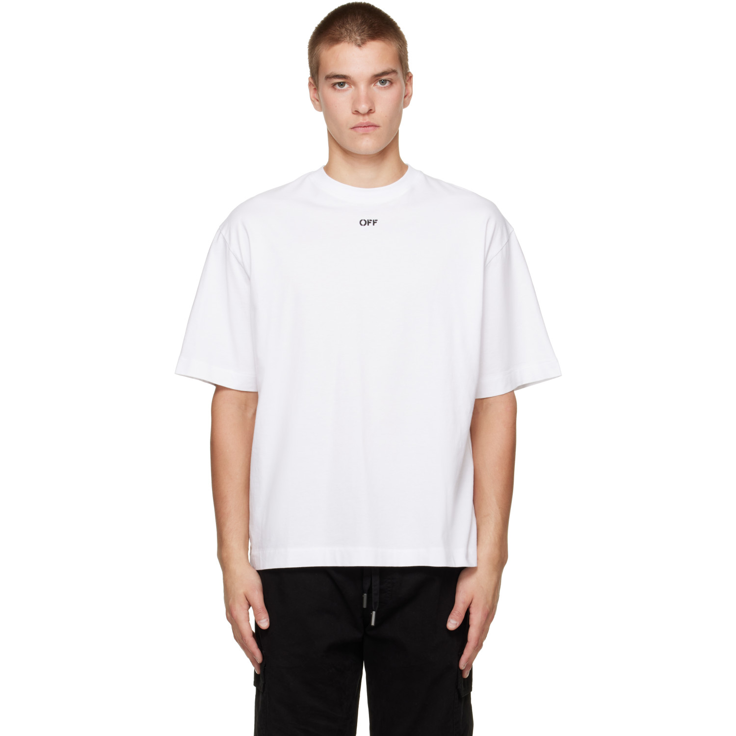 Off-White White Scribble Narciso Skate Short Sleeve T-shirt