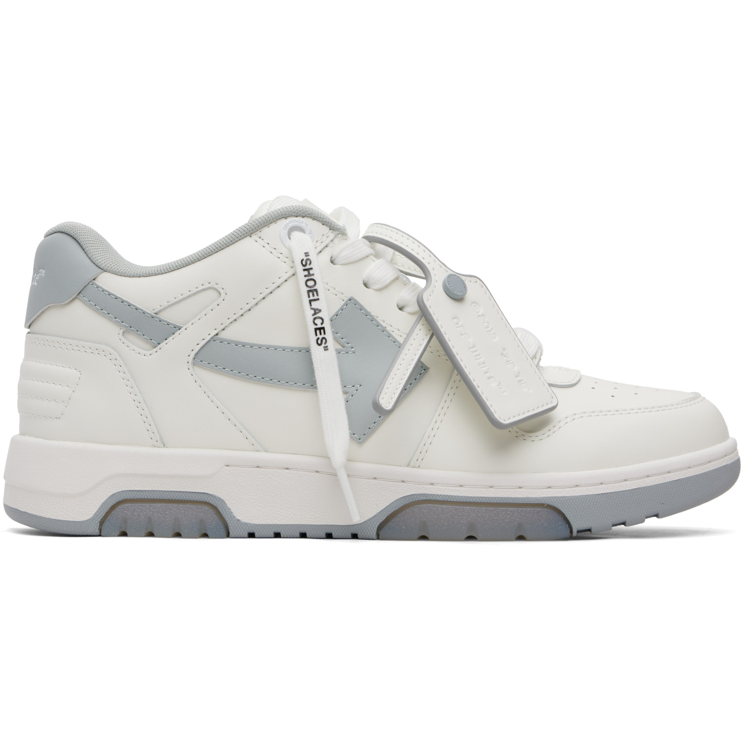 Off-White White & Gray 'Out Of Office' Sneakers