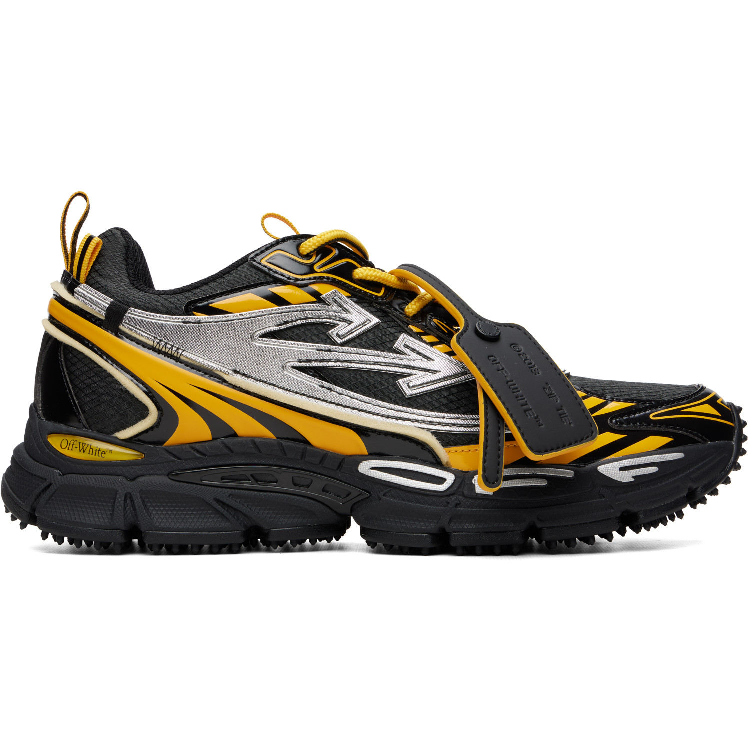 Off-White Black & Yellow 'Be Right Back' Sneakers