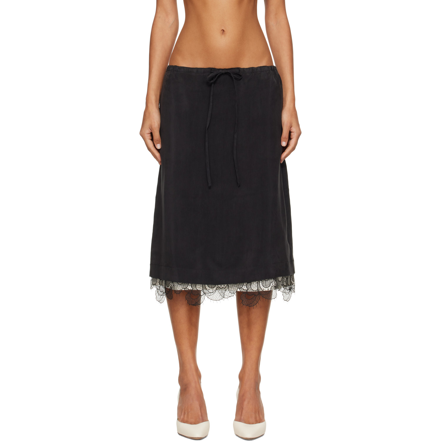 Studio Nicholson Black Alder Midi Skirt