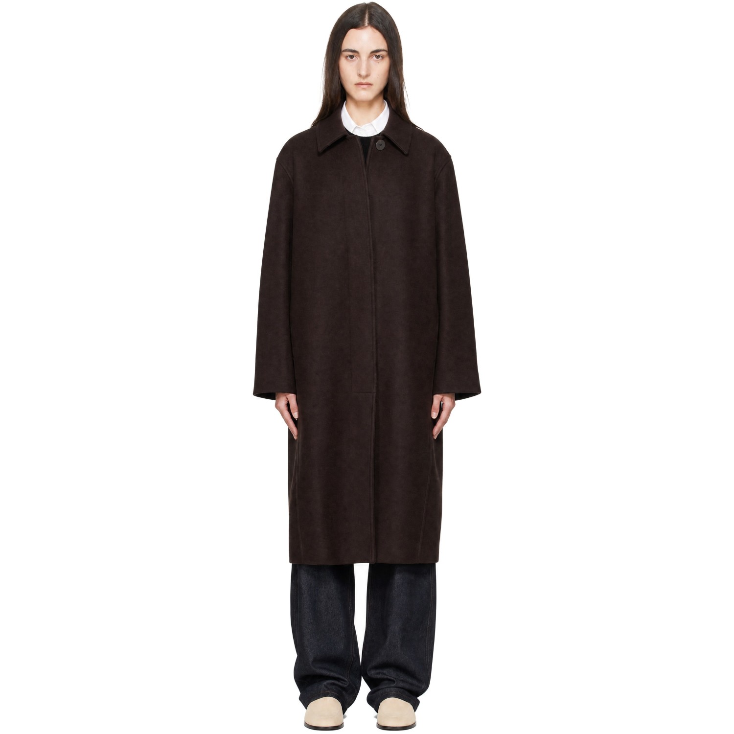 Studio Nicholson Brown Ria Wool Coat