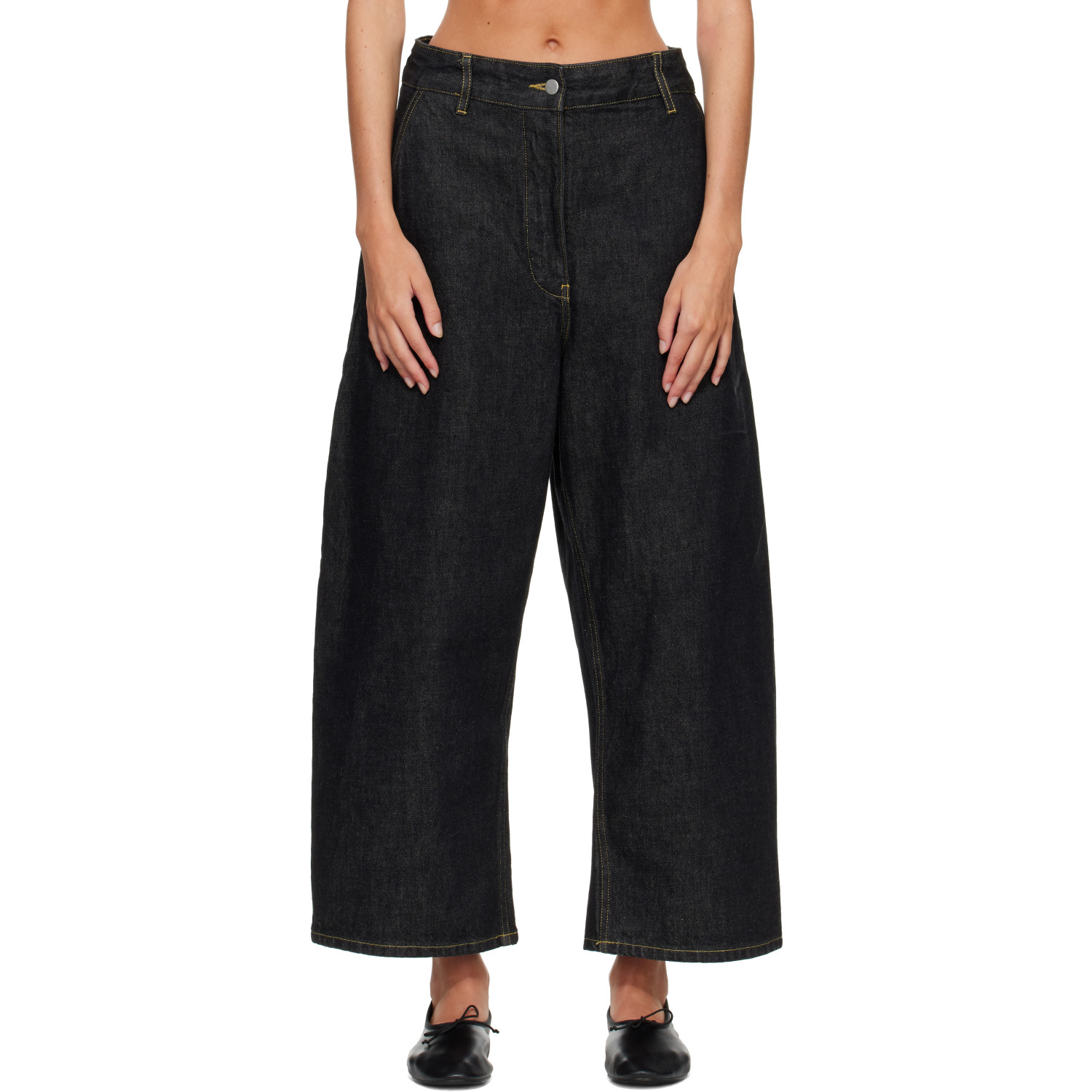 Studio Nicholson Black Chalco Wide Leg Jeans