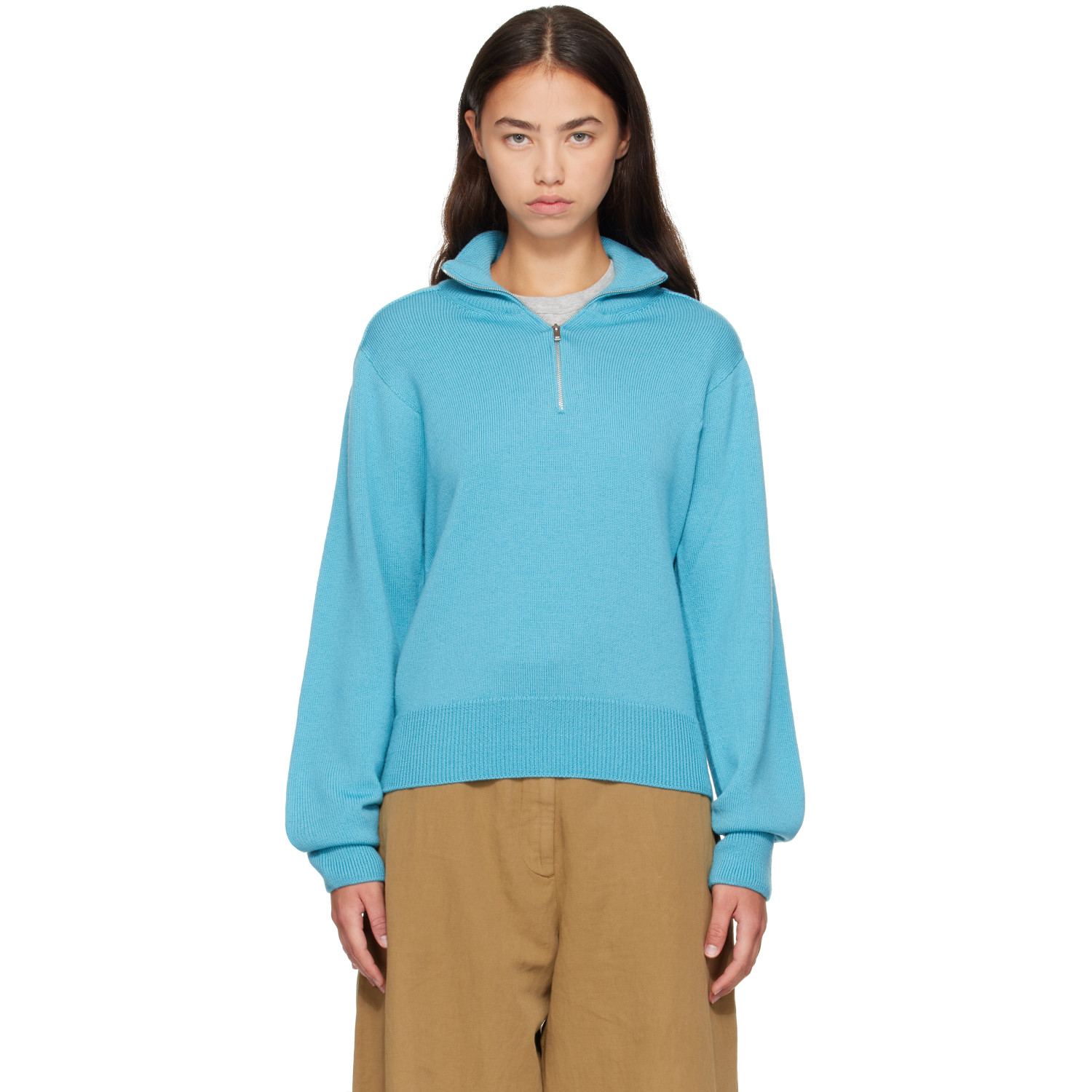 Studio Nicholson Blue Maren Knit Sweater