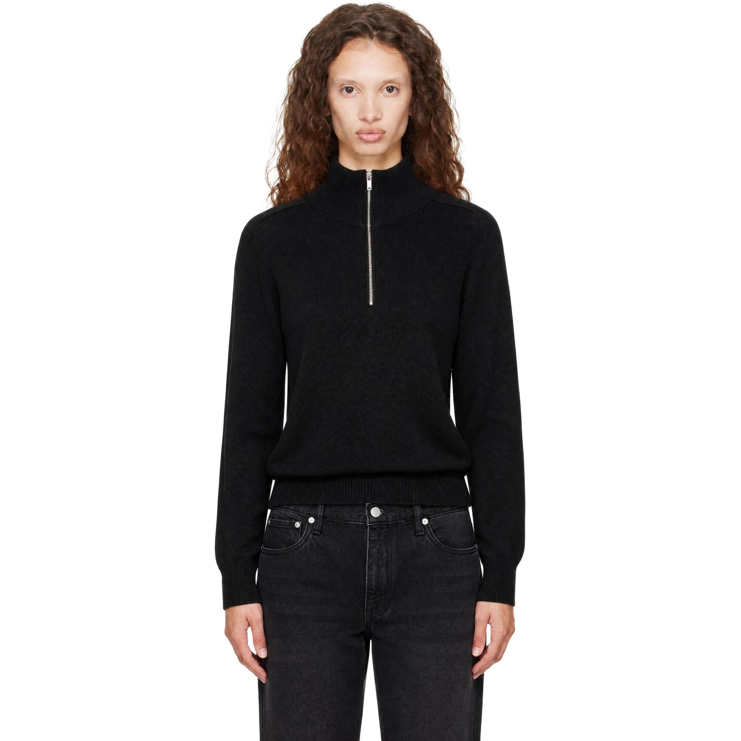 Studio Nicholson Black Maren Knit Polo