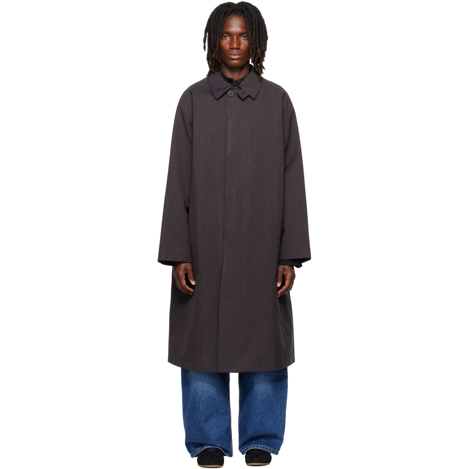 Studio Nicholson Brown Crowe Trench Coat