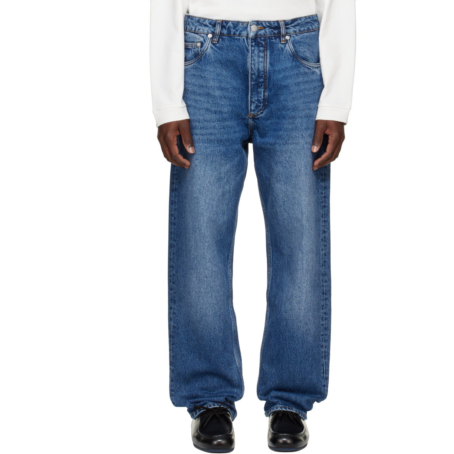 Studio Nicholson Blue Riso Straight Leg Jeans