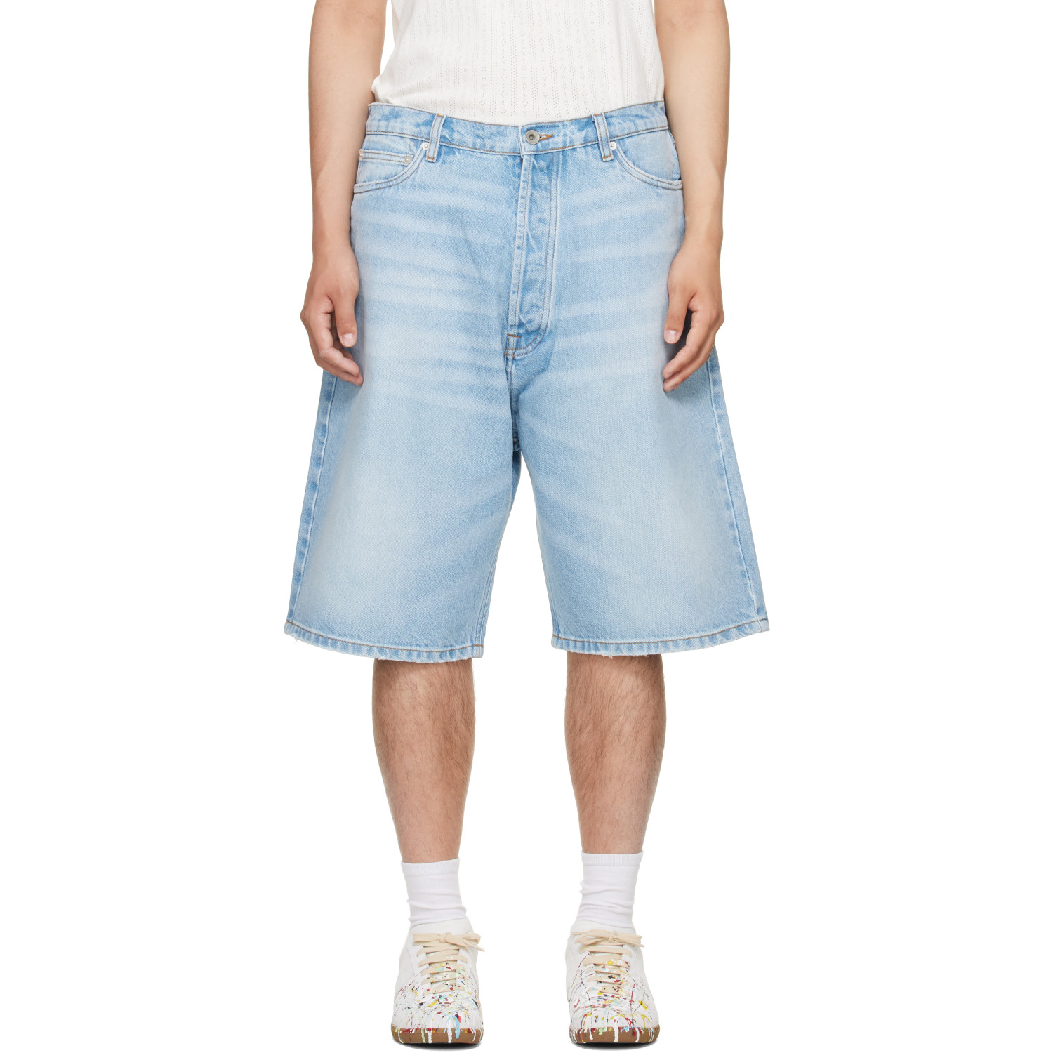 Studio Nicholson Blue Marylebone Denim Shorts