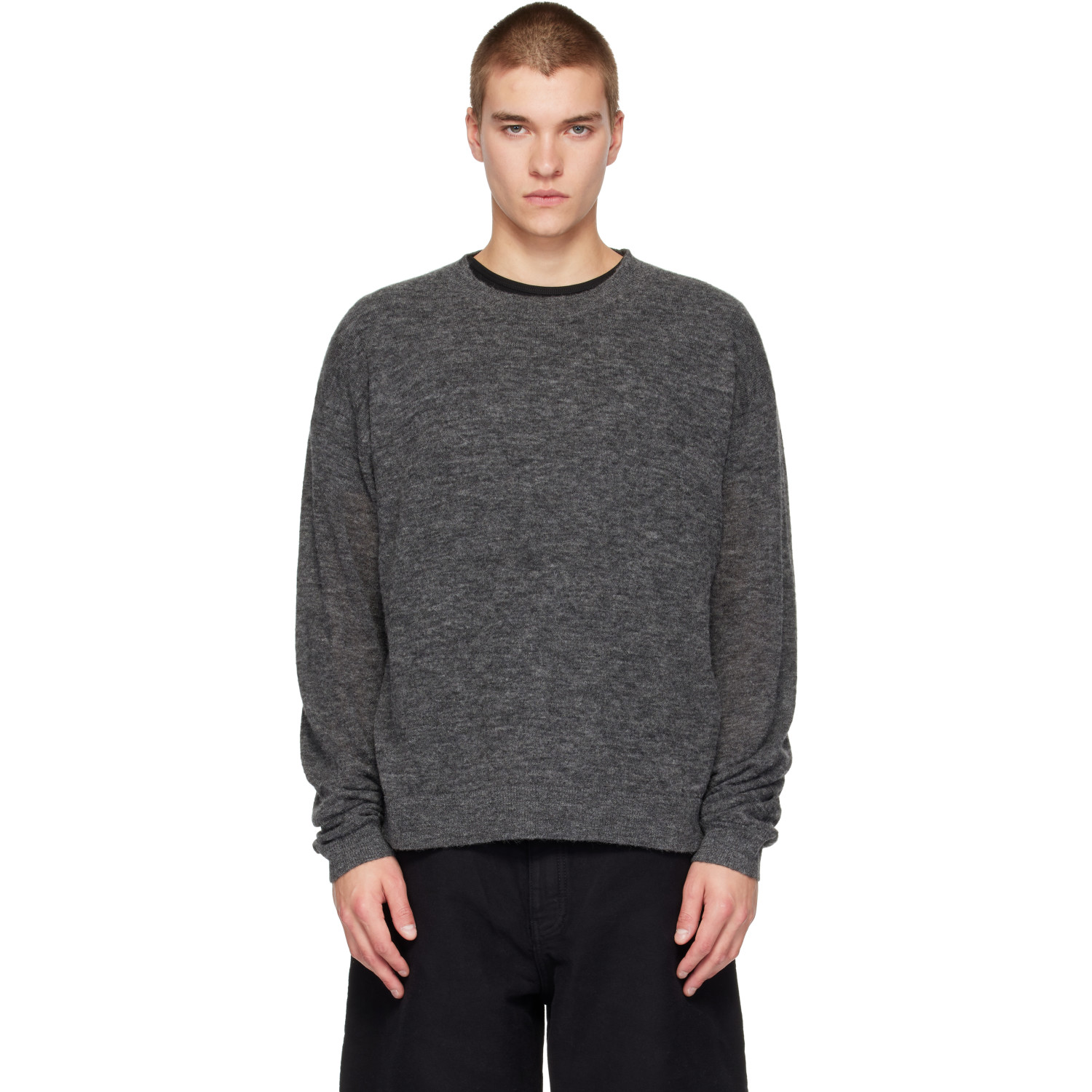 Studio Nicholson Gray Picco Knit Sweater