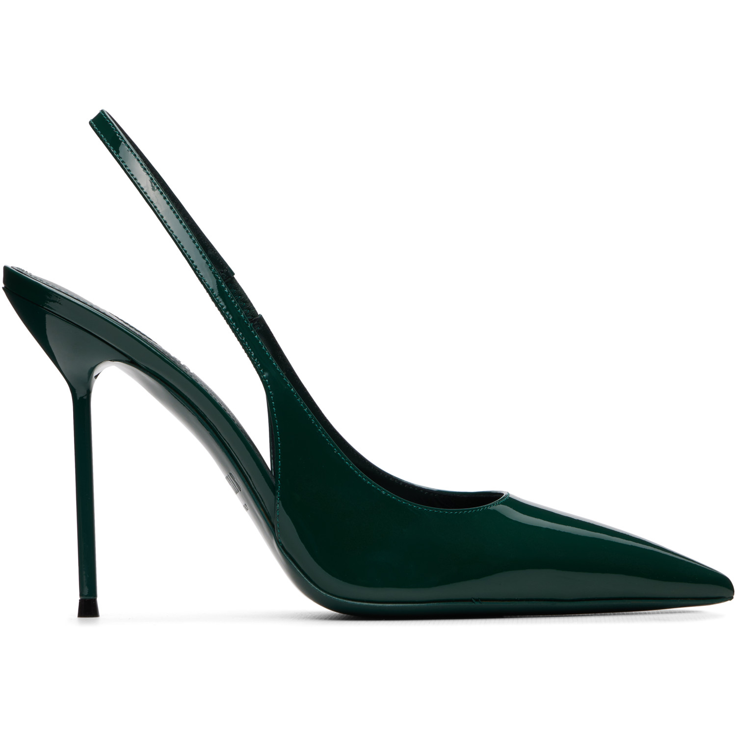 Paris Texas Green Lidia 105 Patent Slingback Heels