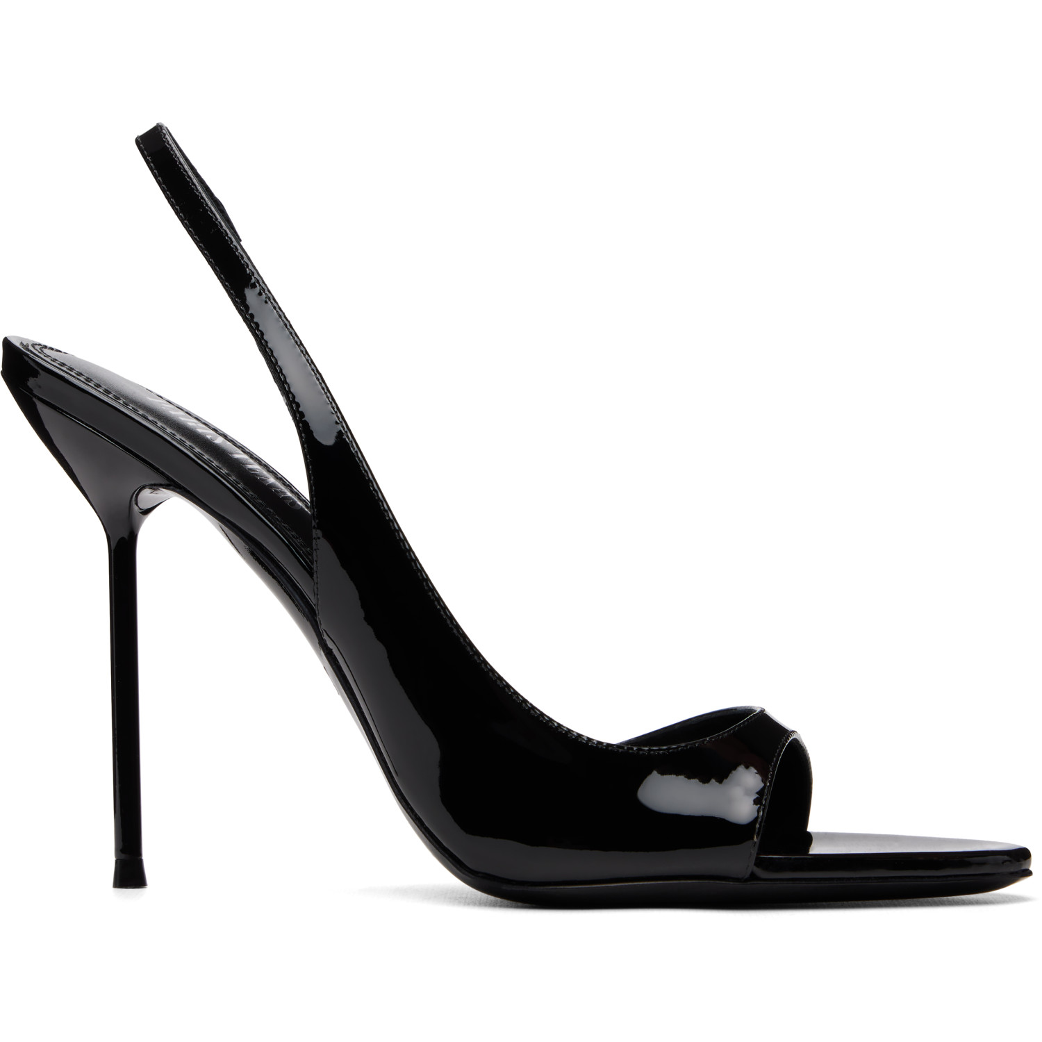 Paris Texas Black Lidia Slingback Heeled Sandals