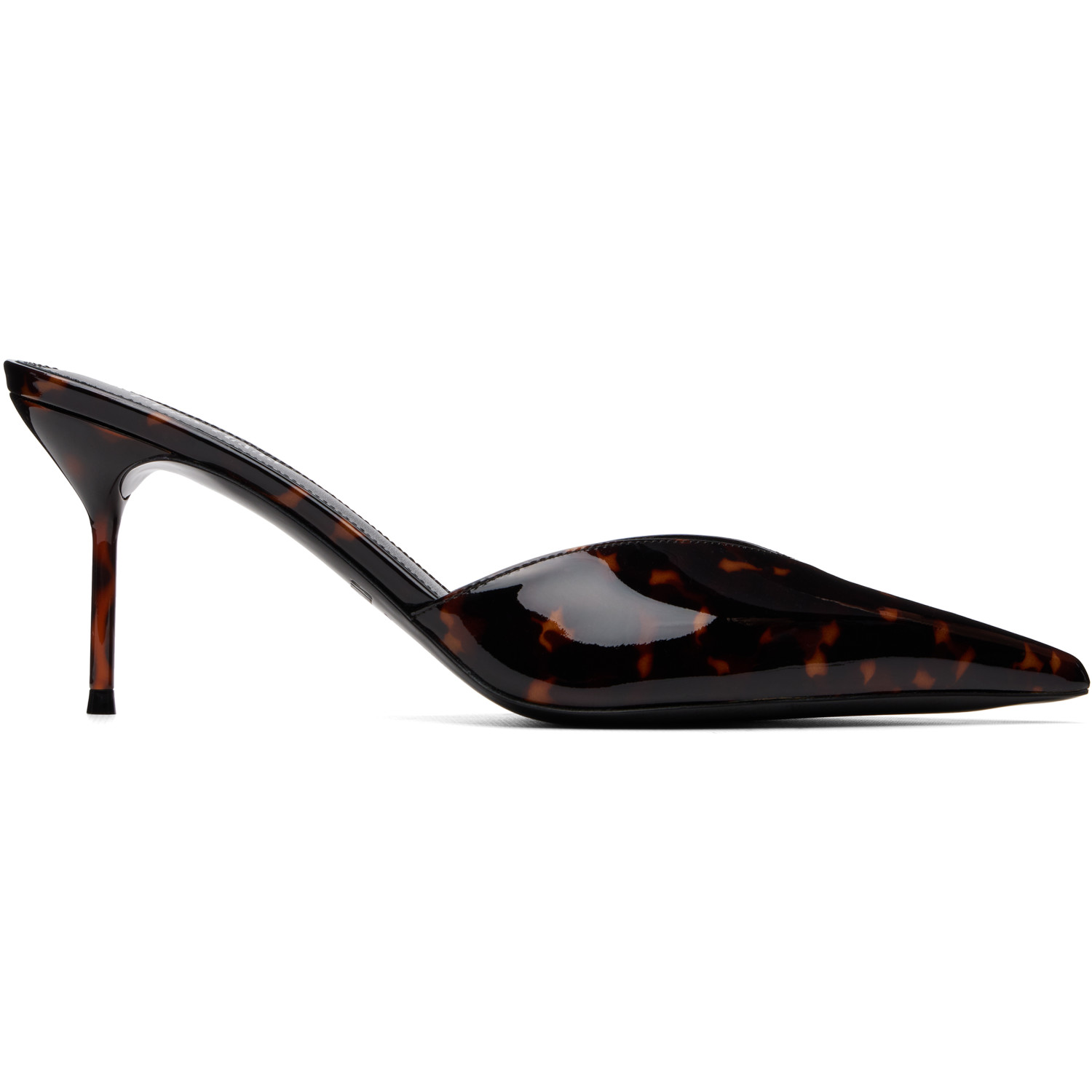 Paris Texas Black & Brown Lidia Sabot 70 Heels