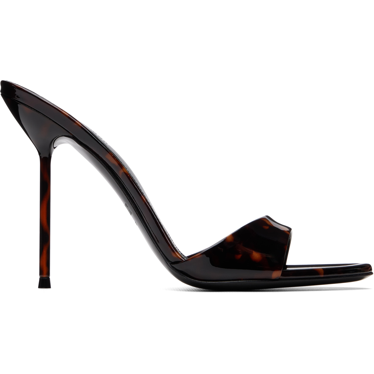 Paris Texas Black & Brown Lidia Mule 105 Heeled Sandals