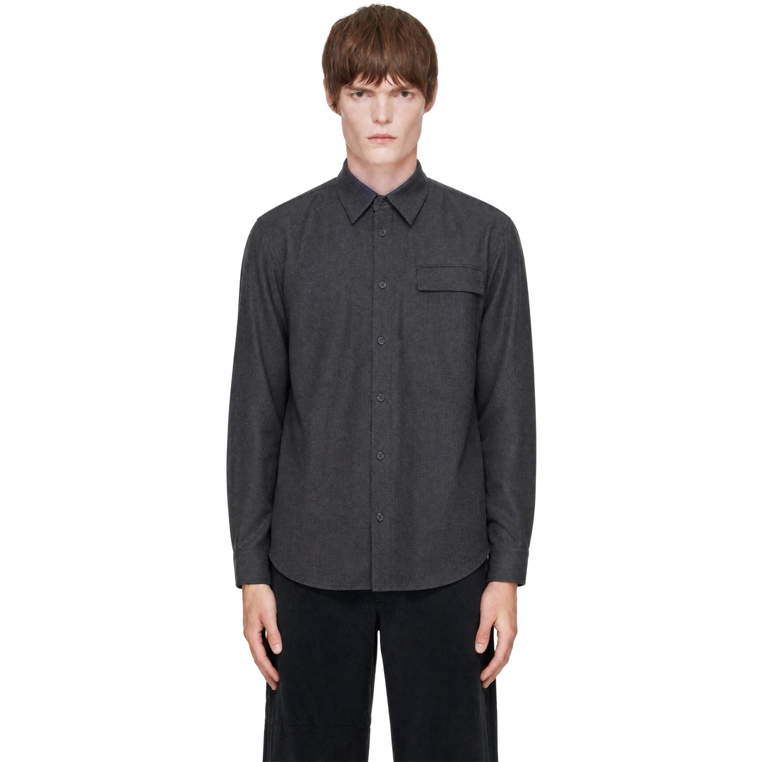 LGN Louis Gabriel Nouchi Gray Wool Shirt