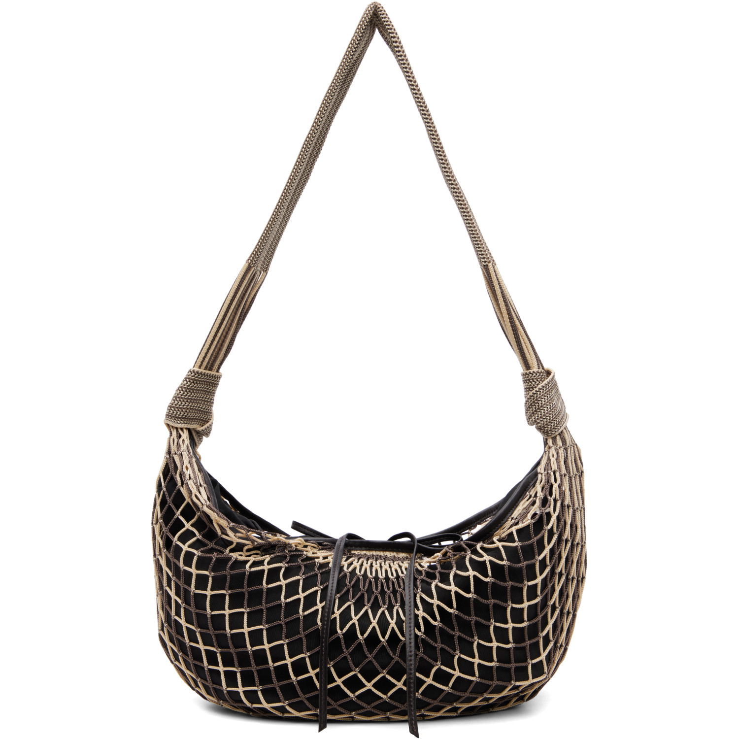 LEMAIRE Beige & Brown Croissant Filt Bag