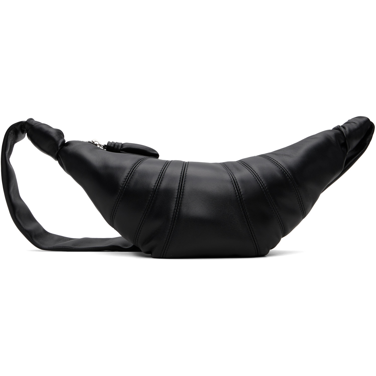 LEMAIRE Black Small Croissant Leather Bag