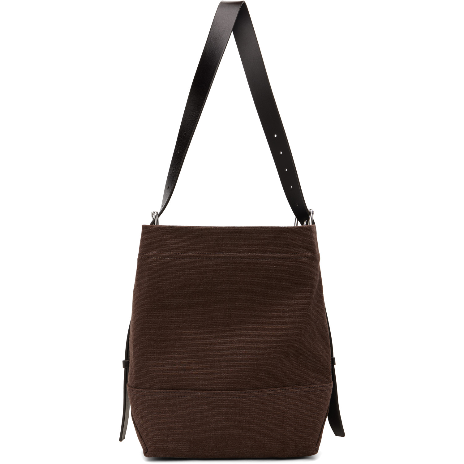 LEMAIRE Brown Small Belted Heavy Canvas Tote Bag