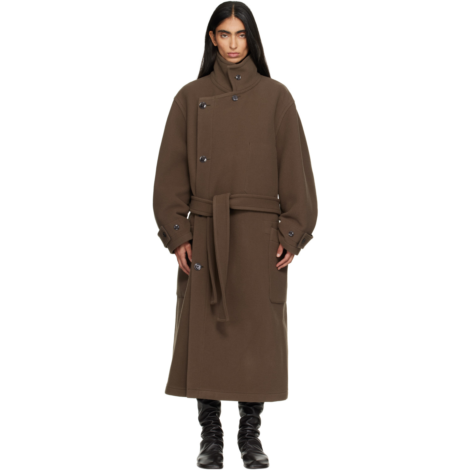 LEMAIRE Khaki Wrap Coat