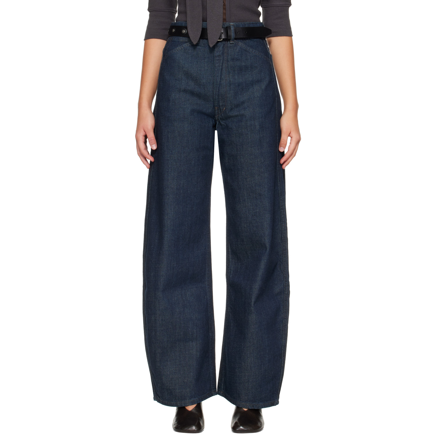 LEMAIRE Indigo High Waisted Curved