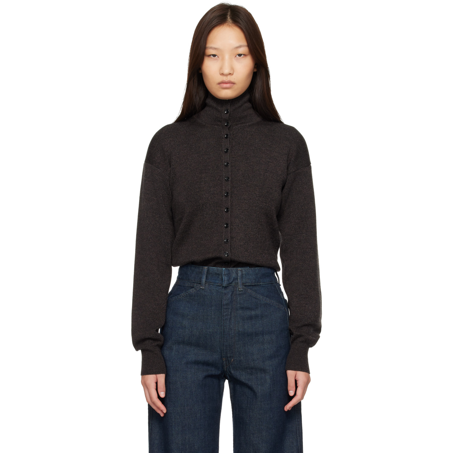 LEMAIRE Black Buttoned Cardigan