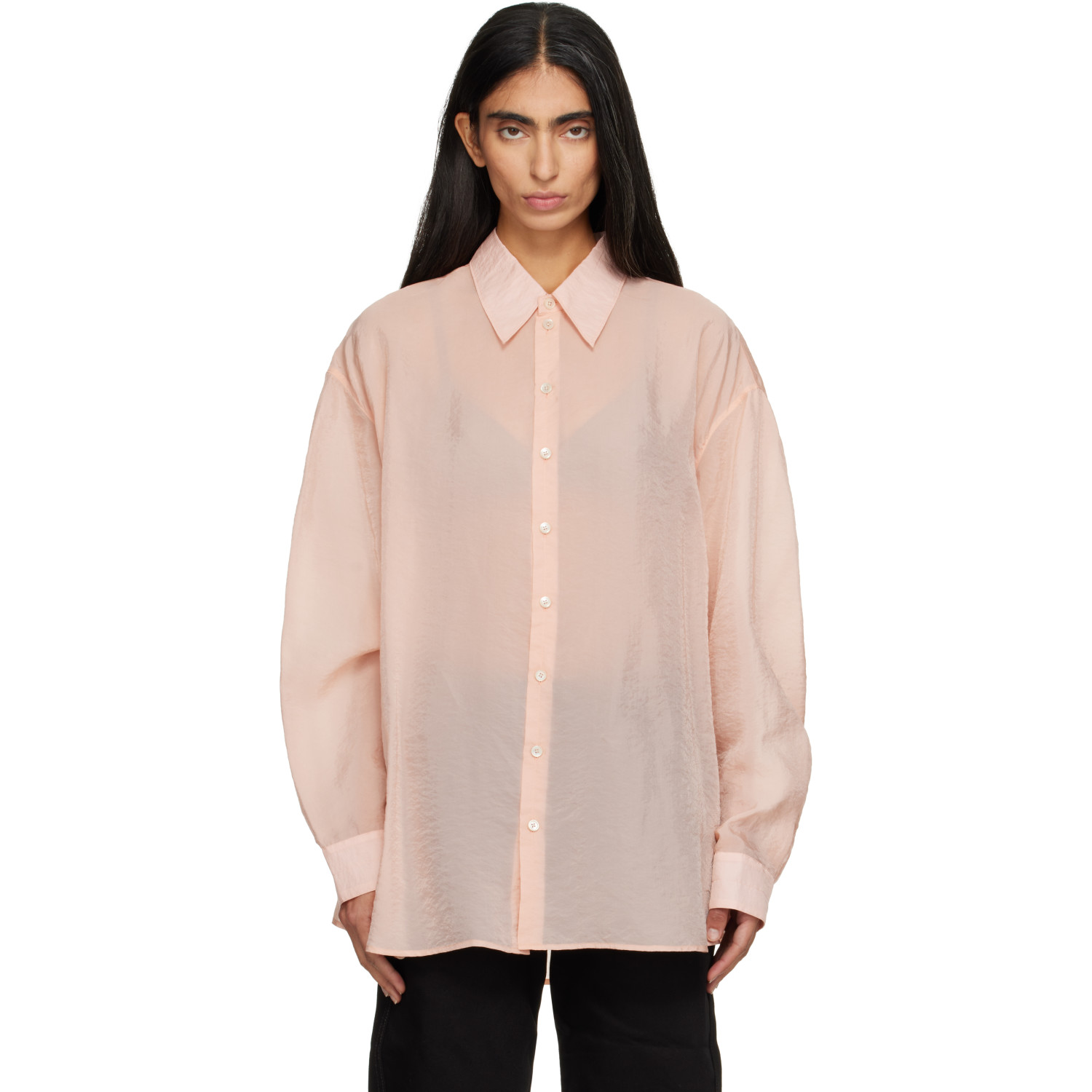 LEMAIRE Pink Drape Shirt