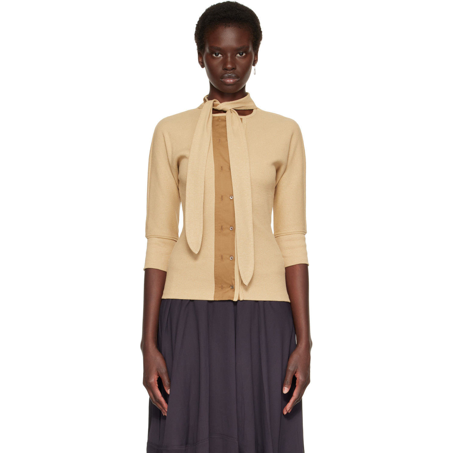 LEMAIRE Beige Ascot T-shirt