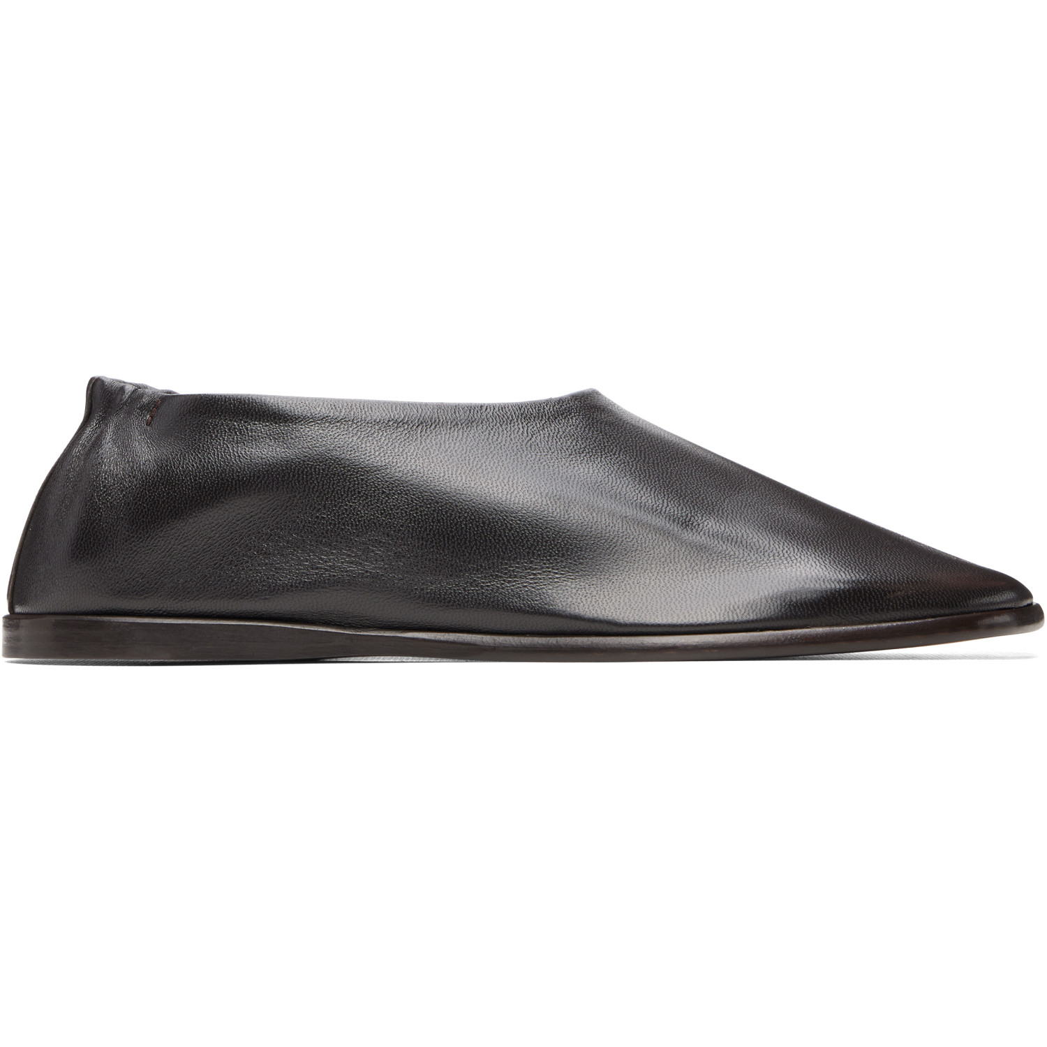 LEMAIRE Brown Glove Slip-on Flats