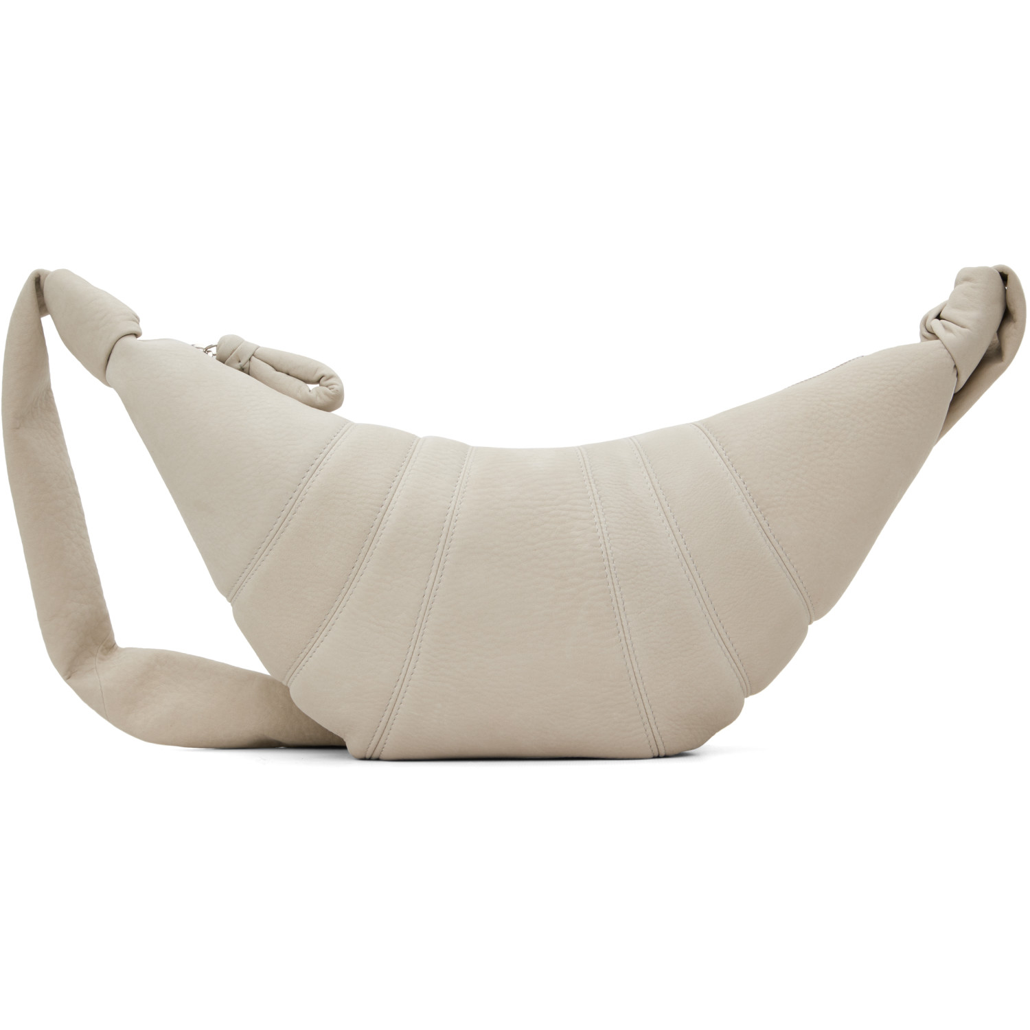 Lemaire Off-white Medium Croissant Bag In Gr012 Soft Sage
