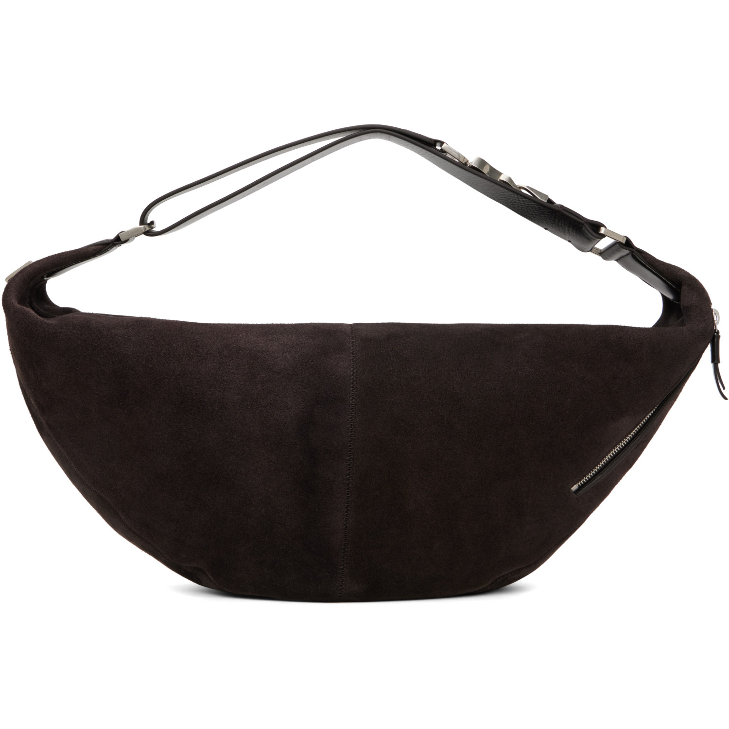 Lemaire Brown Quiver Clip Bag In Br007 Ebony Brown