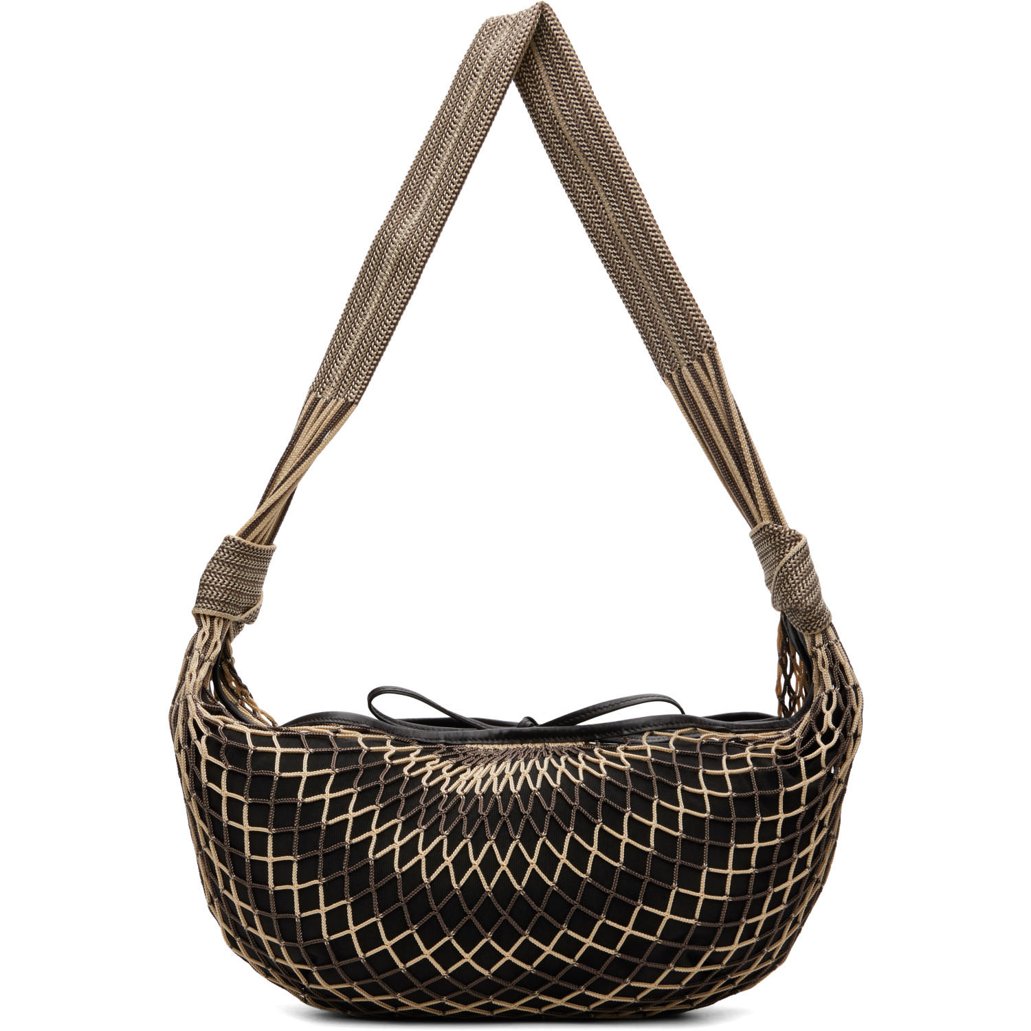LEMAIRE Beige & Brown Croissant Filt Bag