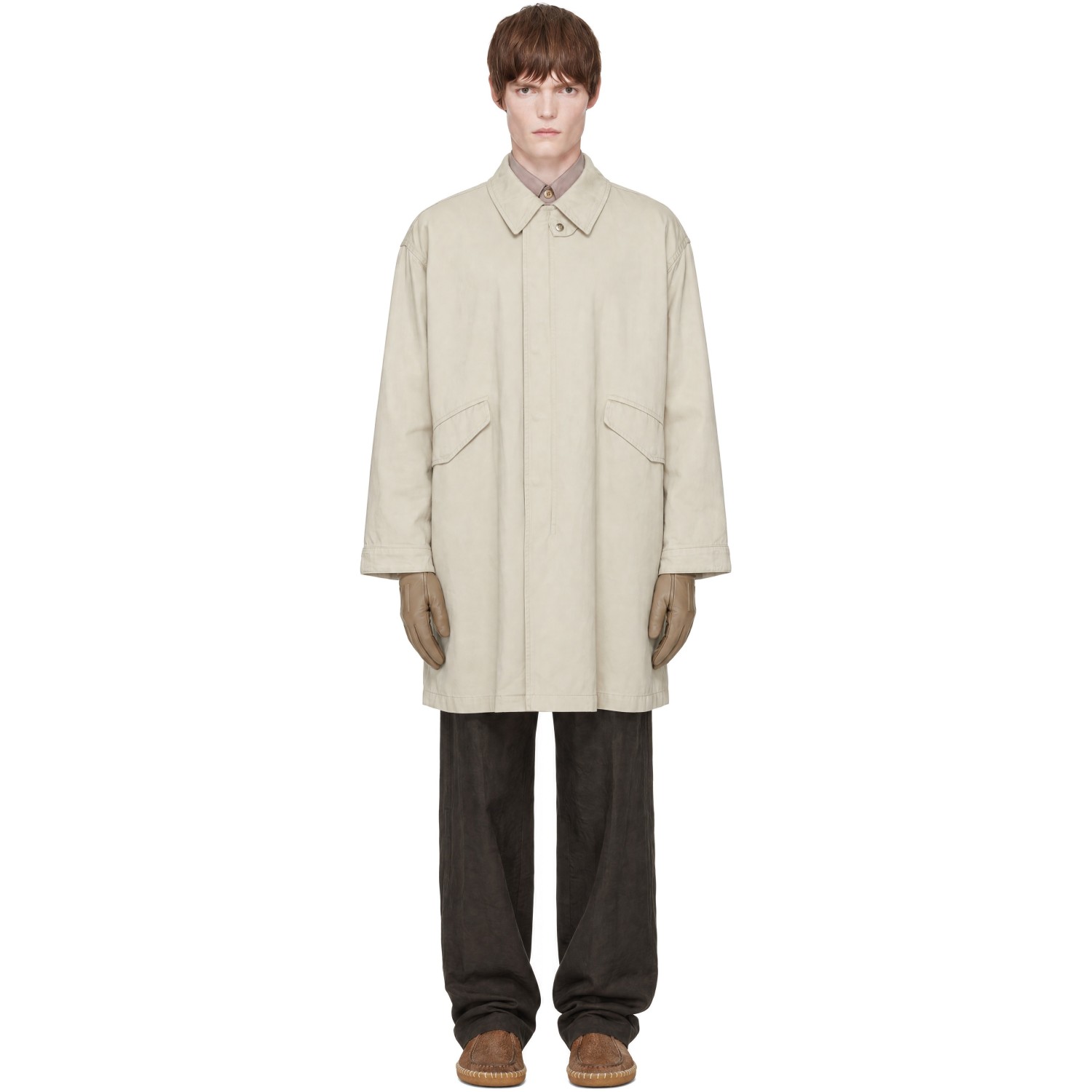 LEMAIRE Beige Military Parka Coat