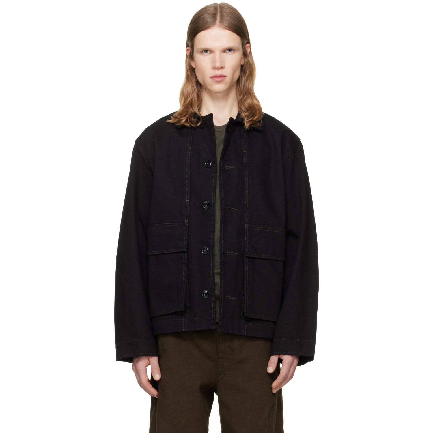 LEMAIRE Black Boxy Denim Jacket