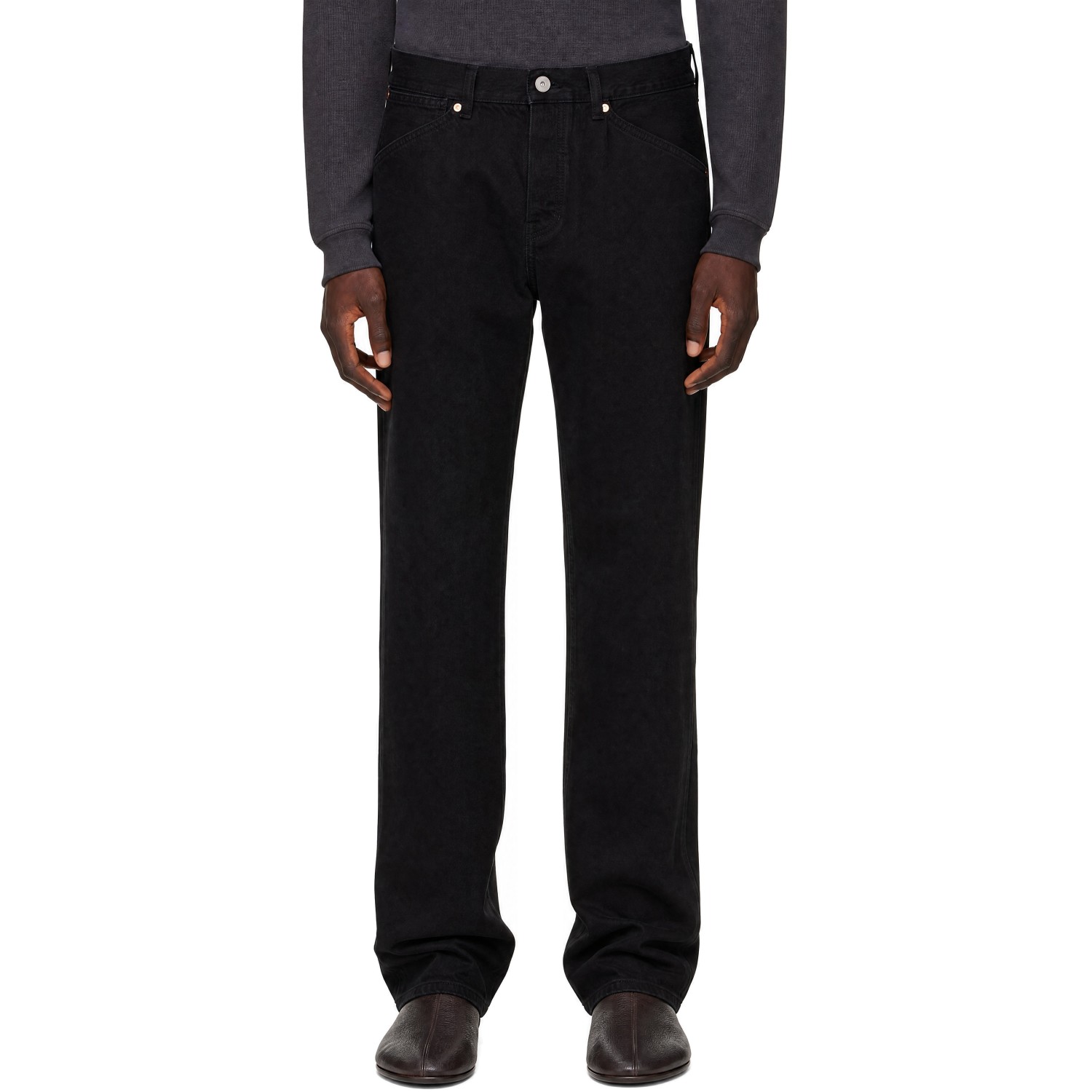 LEMAIRE Black Straight Leg 5 Pockets Jeans