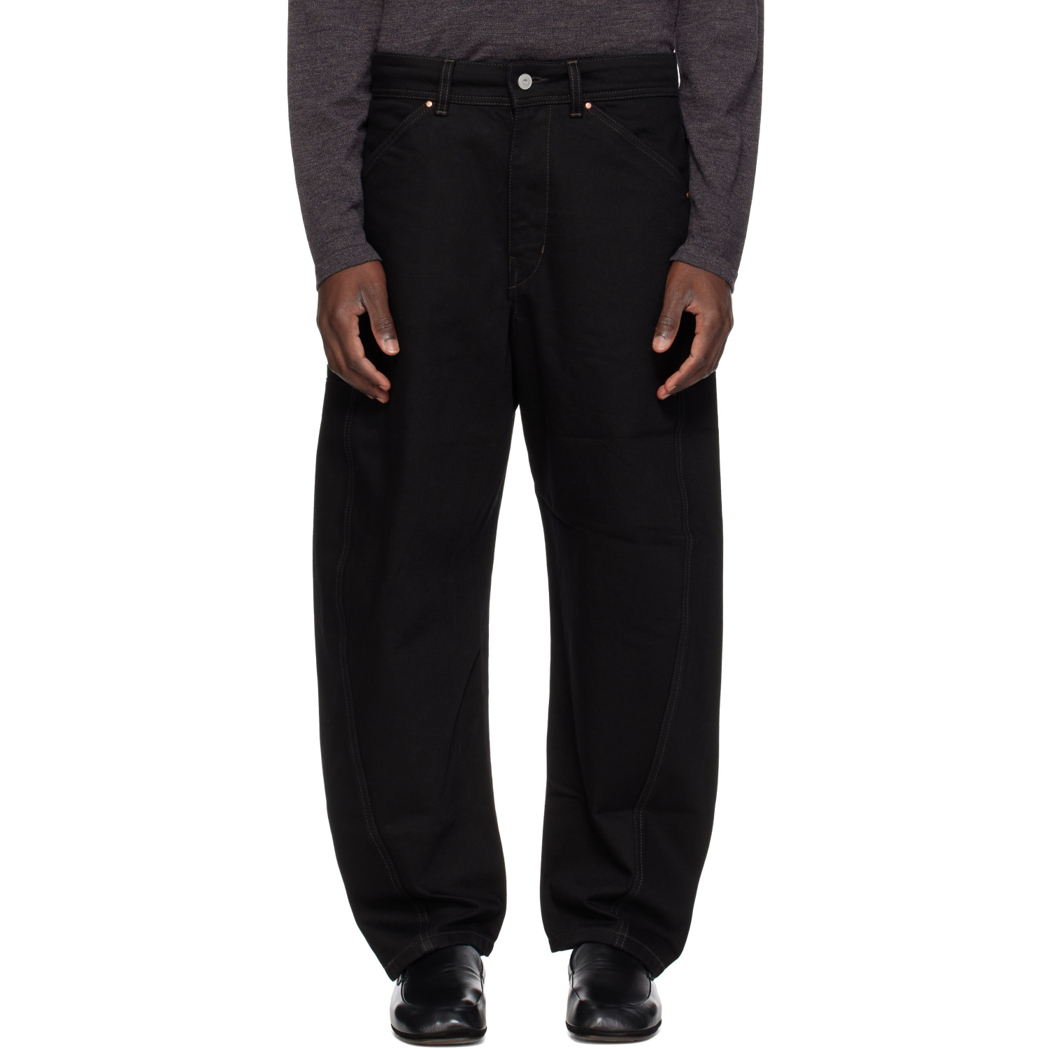 LEMAIRE Black Twisted Workwear Jeans