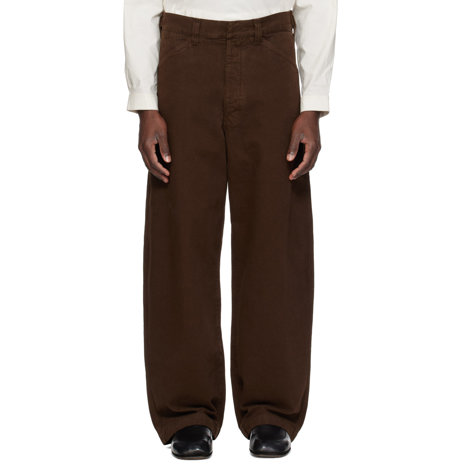 LEMAIRE Brown Oversized Workwear Jeans