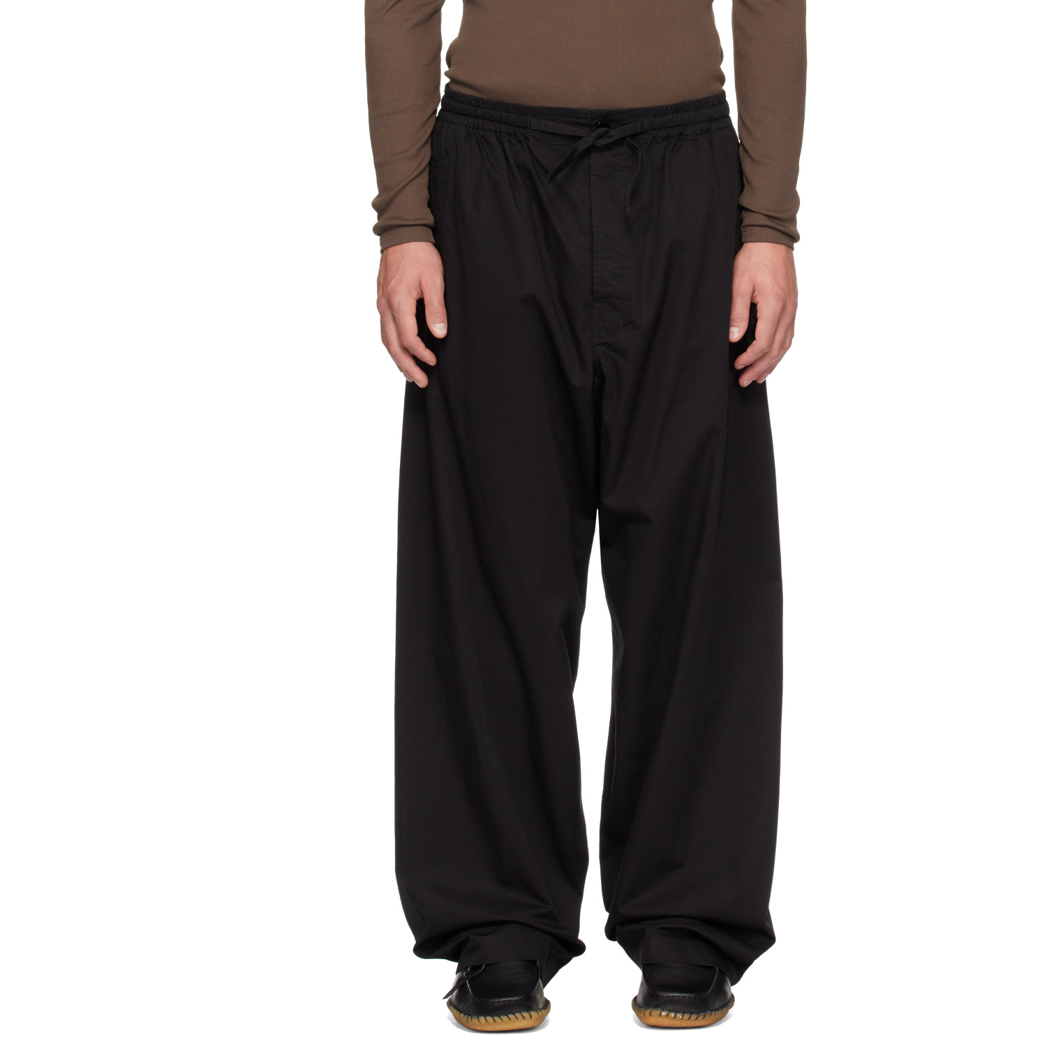 LEMAIRE Black Light Cotton Twill Pyjama Trousers