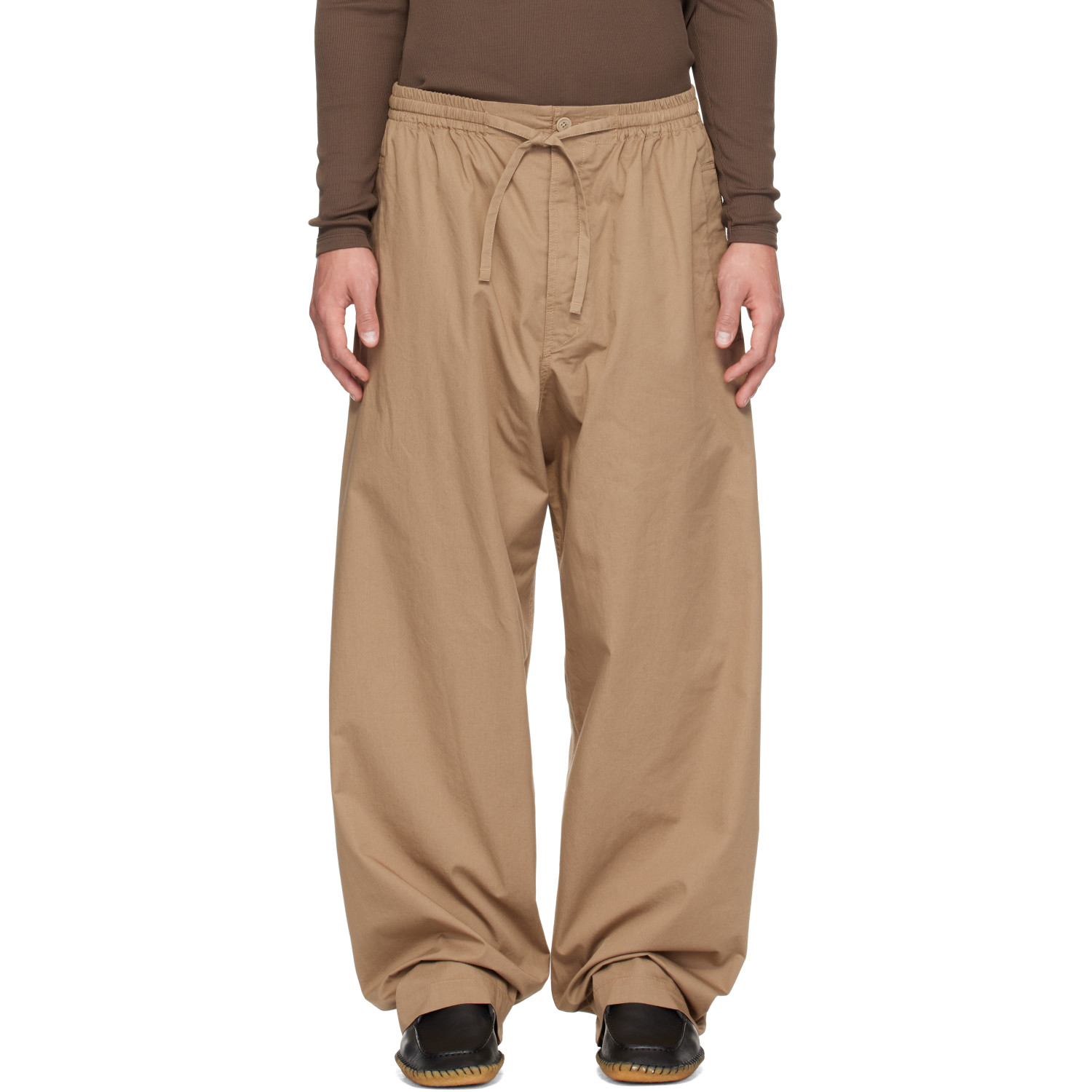 LEMAIRE Beige Light Cotton Twill Pyjama Trousers