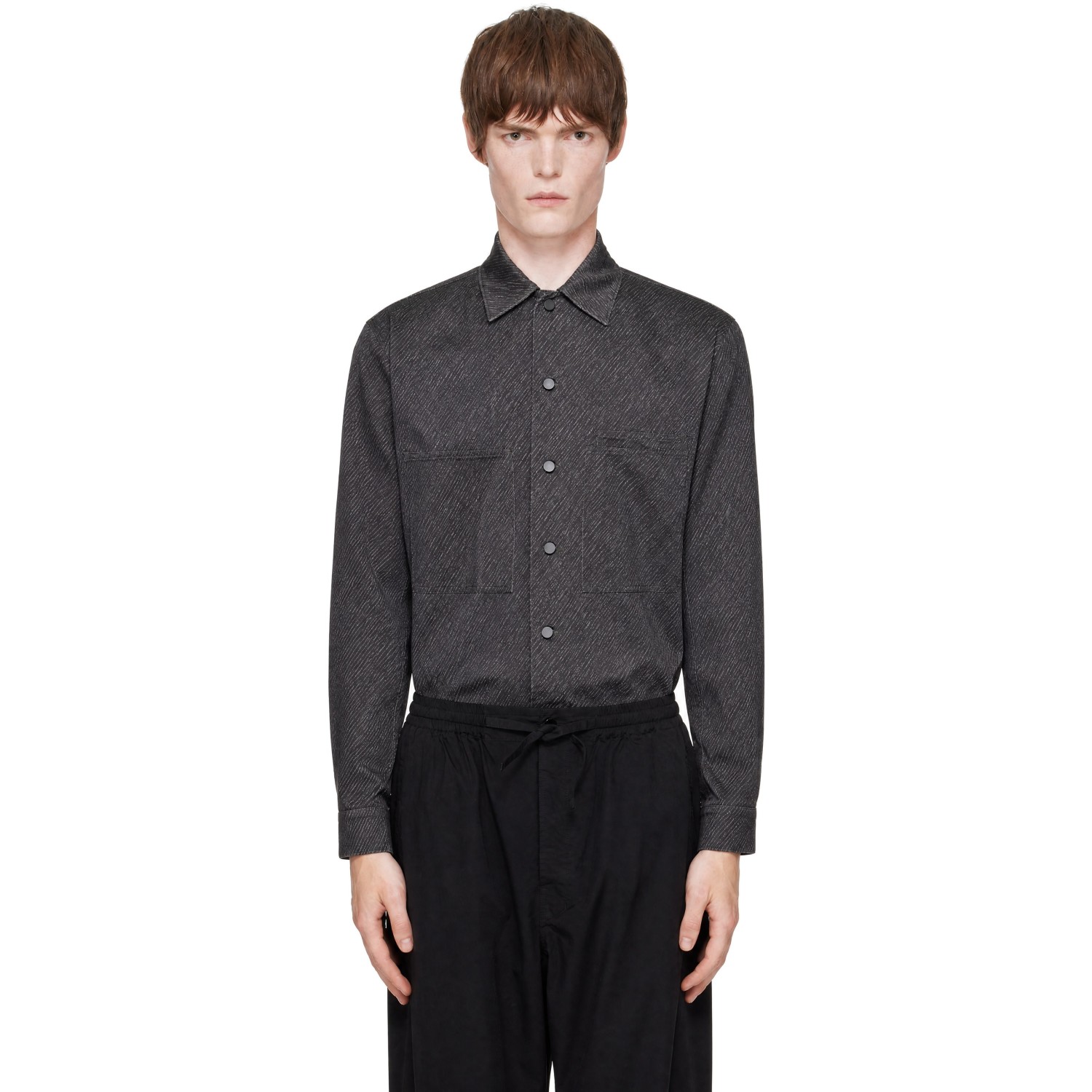LEMAIRE Gray Printed Workwear Shirt