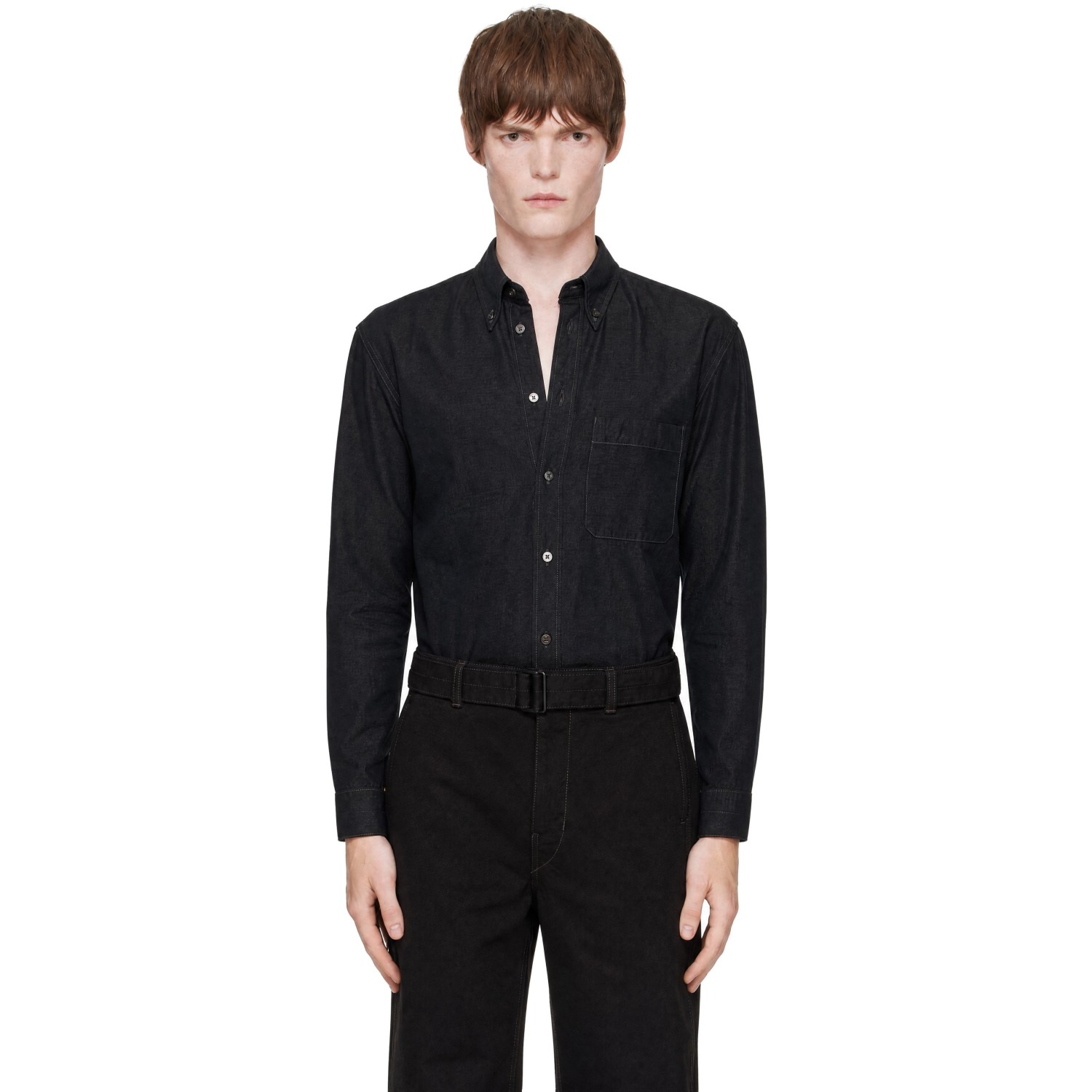 LEMAIRE Gray Button Down Shirt