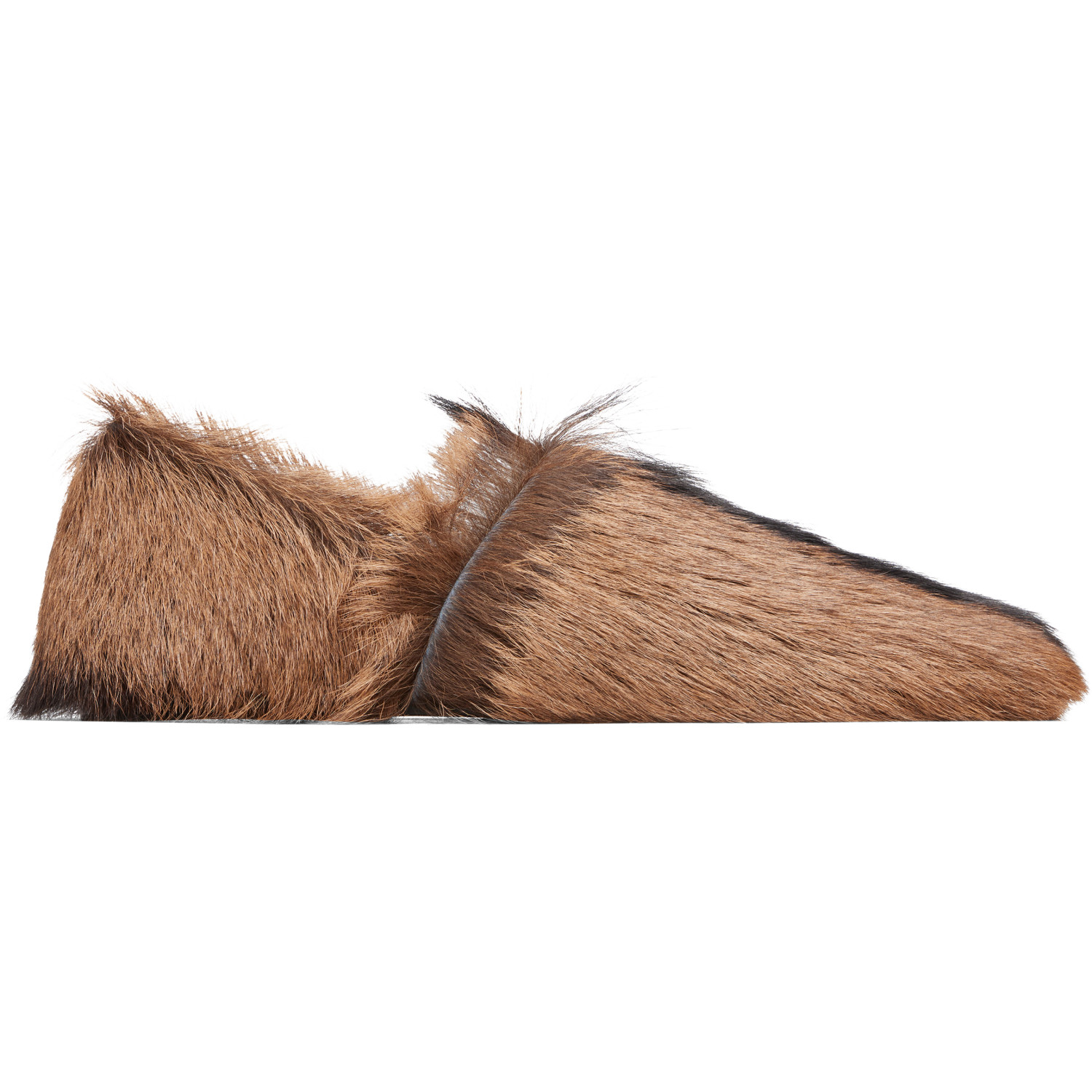 LEMAIRE Brown Long-Hair Goat Leather Slip-on Loafers