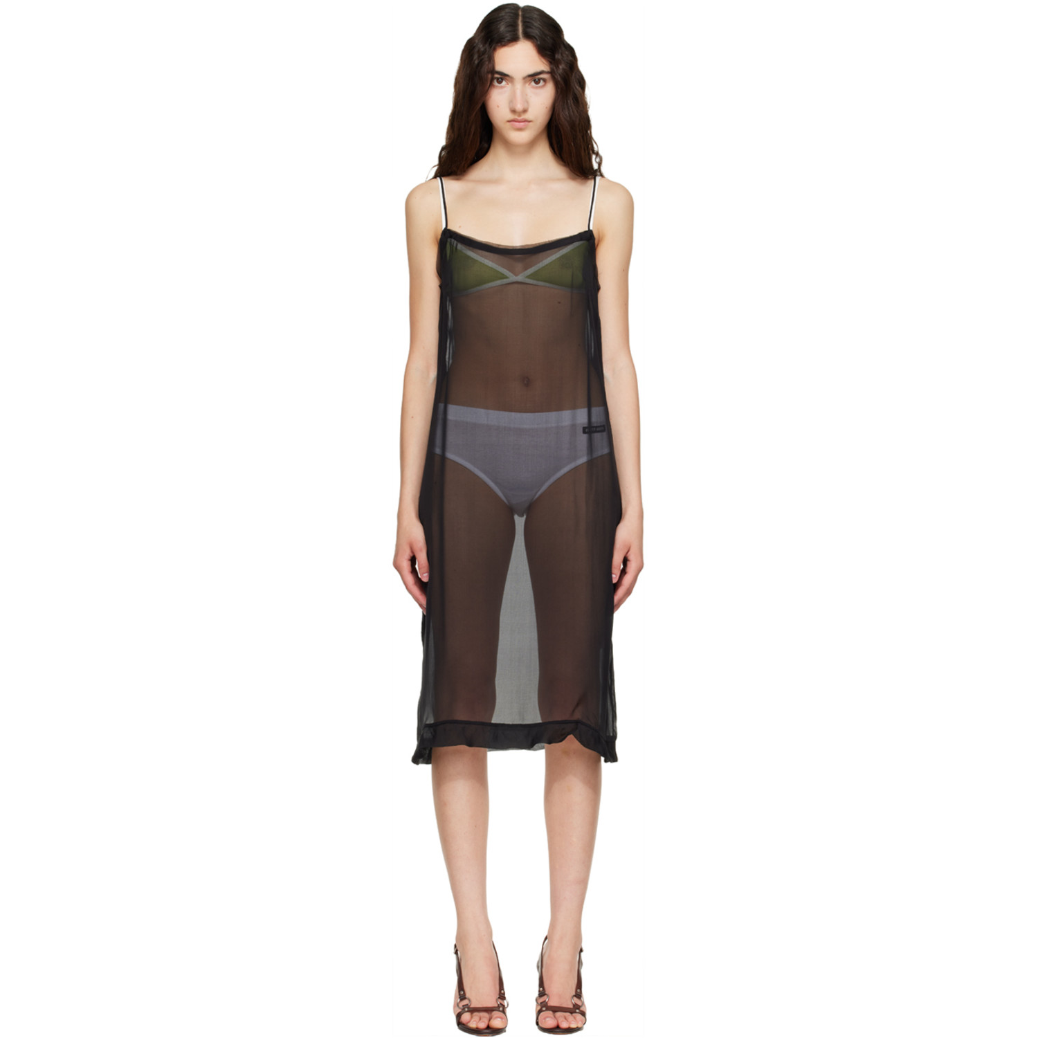 Paloma Wool Black Enos Midi Dress