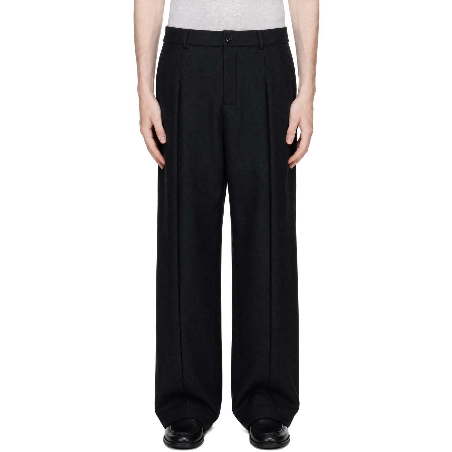 SAGE NATION Black Box Pleat Trousers