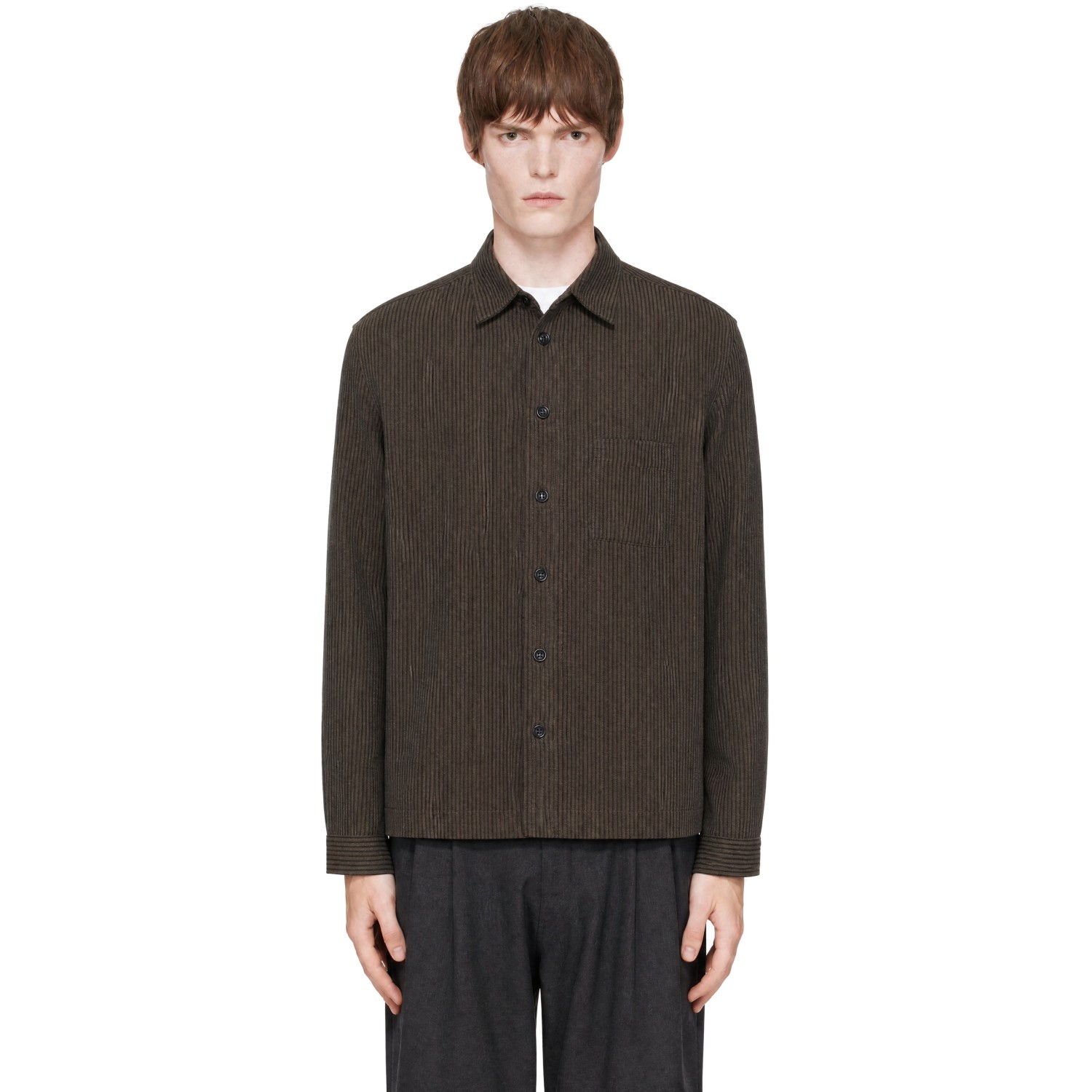 SAGE NATION Brown & Navy Natal Shirt