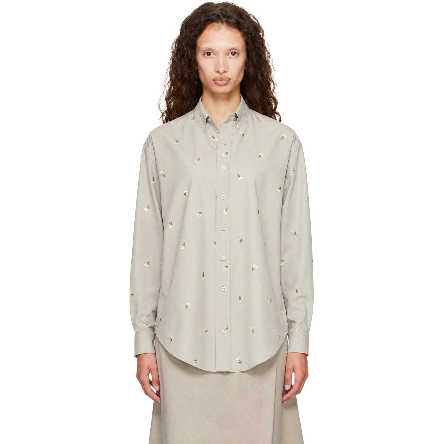 Rier Gray Floral Shirt