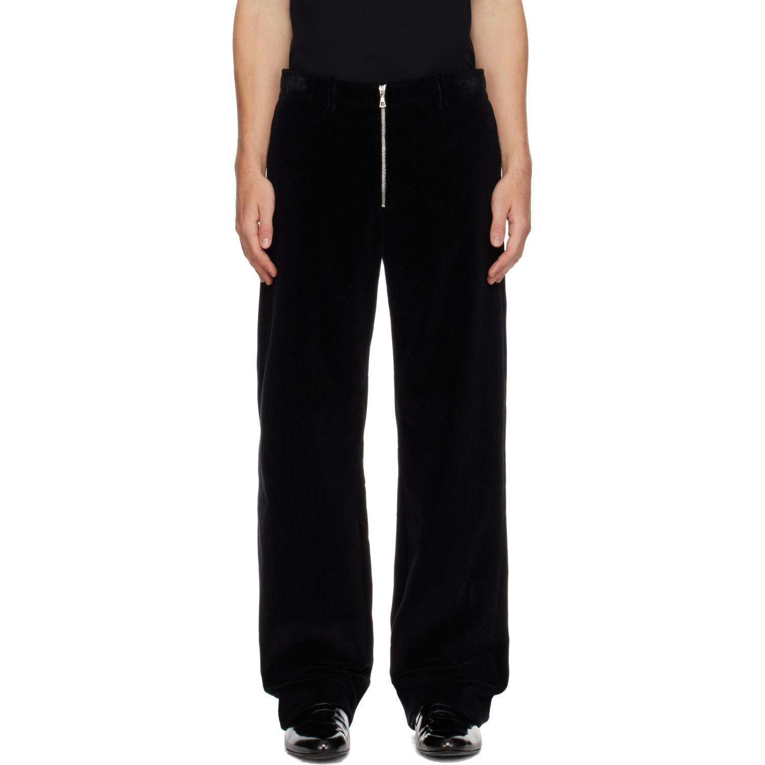 Rier Black Tyrolean Corduroy Trousers