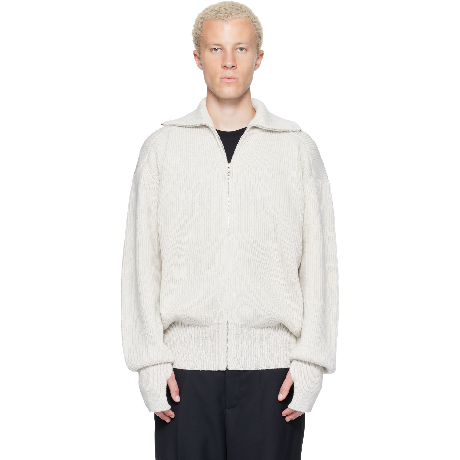 Rier White Utility Cardigan