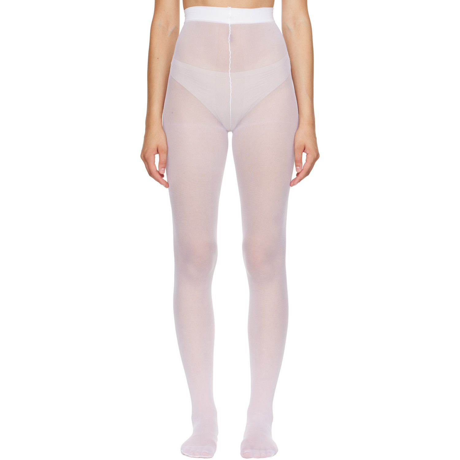 VETEMENTS White Logo Push-Up Tights