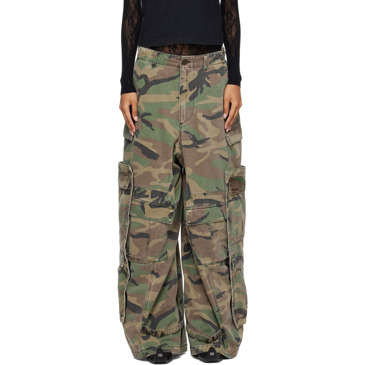 VETEMENTS Khaki Merged Cargo Pants
