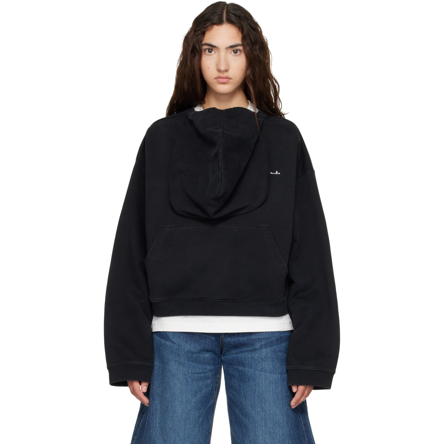 VETEMENTS Black Althletic Logo Hoodie