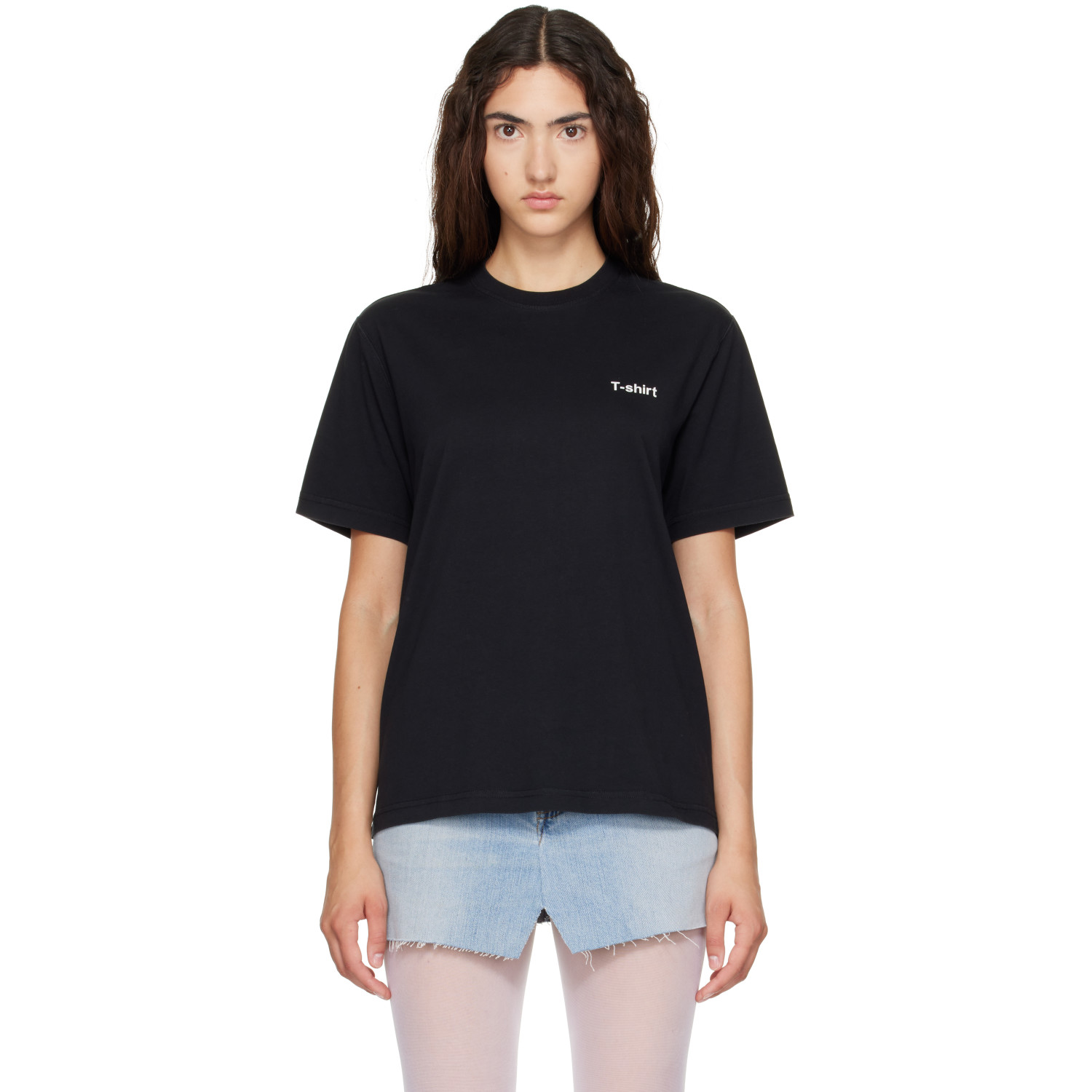 VETEMENTS Black Oversized 'T-shirt Definition' T-shirt