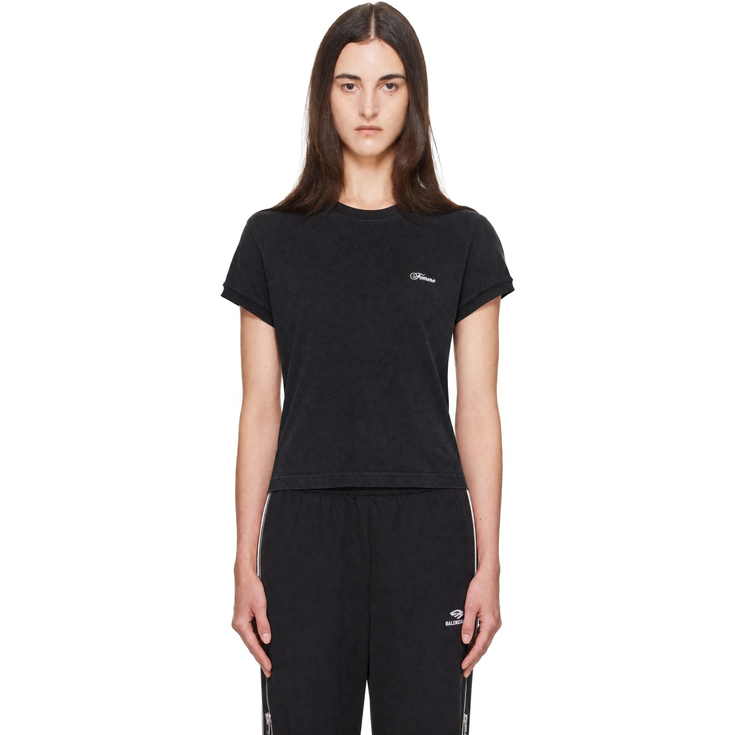 VETEMENTS Black 'Femme' Fitted T-shirt